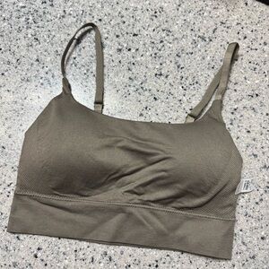 NWT Maurices Olive Gray Seamless Bralette